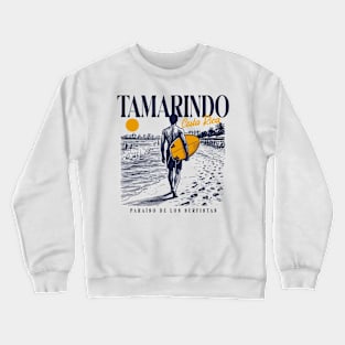 Vintage Surfing Tamarindo, Costa Rica // Retro Surfer Sketch // Surfer's Paradise Crewneck Sweatshirt